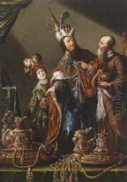 Croesus Showing Solon His Riches - view 1