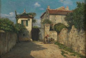 Deux Femmes A La Charrette De Fleurs