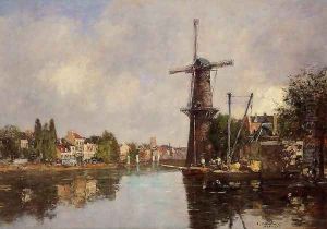 View of Rotterdam by Eugene Boudin