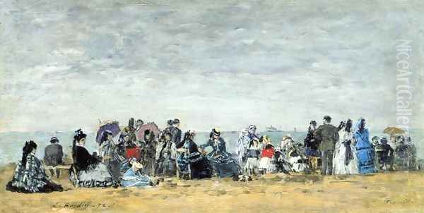 Beach Scene at Trouville II by Eugene Boudin