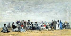 Beach Scene at Trouville II by Eugene Boudin