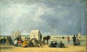 Bathing Time at Deauville by Eugene Boudin