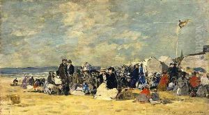 Beach Scene, Trouville II by Eugene Boudin