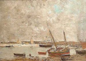 Camoret, the harbor 1876 by Eugene Boudin