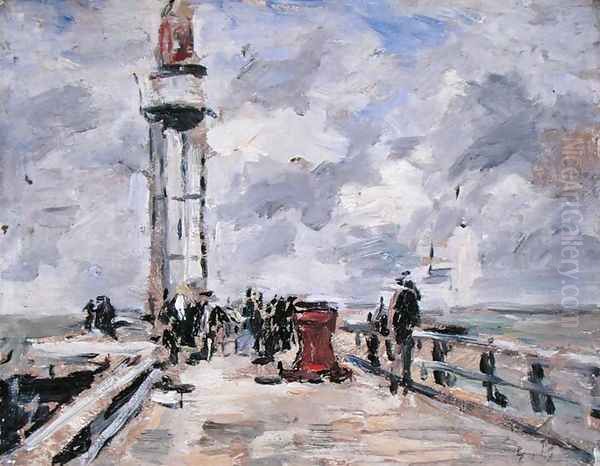 The Jetty and Lighthouse at Honfleur c.1885-90 - view 1