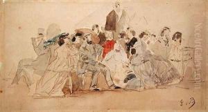 Afternoon on the Beach, c.1865-66 by Eugene Boudin