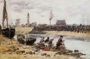 Laundresses I by Eugene Boudin