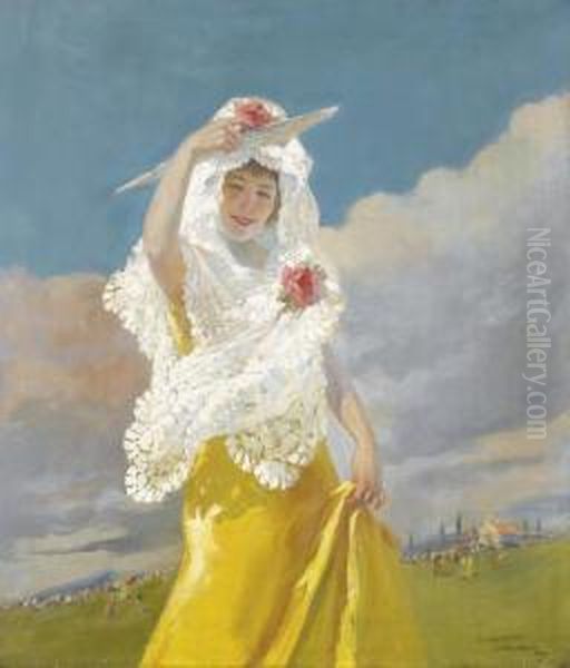 Espaaola Con Mantilla (the White Mantilla) - view 1