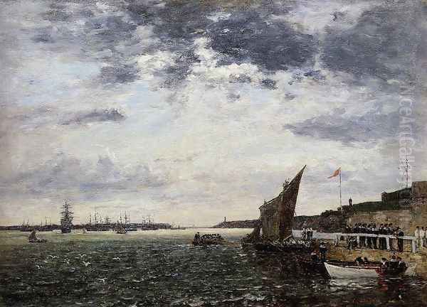 Marines Landing in Brest Harbor - view 1