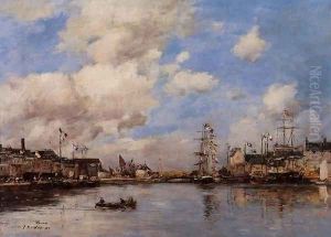 Fecamp, the Basin I by Eugene Boudin