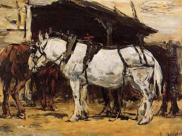 Harnessed Horses - view 1