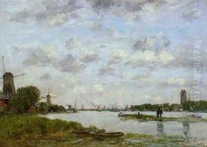 View of Dordrecht by Eugene Boudin