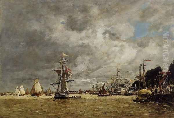 Anvers, Boats on the Ecaut - view 1