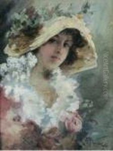 Donna Con Cappello by Aleardo Villa