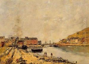 Fecamp, the New Basin by Eugene Boudin