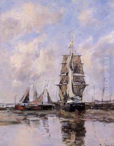 Beached Boats by Eugene Boudin