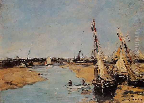Trouville, the Jettys at Low Tide - view 1