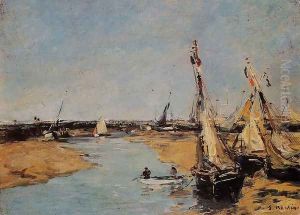 Trouville, the Jettys at Low Tide by Eugene Boudin