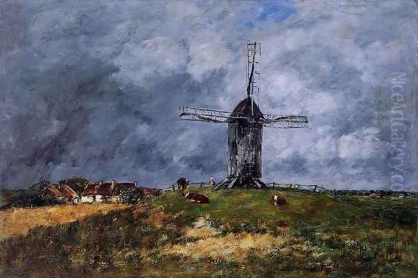 Cayeux, Windmill in the Countryside, Morning - view 1