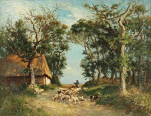 Le Repos Du Berger by Georges Rene Villain