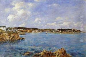 Douarnenez, the Bay, View of I'Ile Tristan
