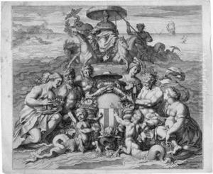 Allegorische Szene Mit Dem Wappen ... Allegorische Szene Mit Dem Wappen ...