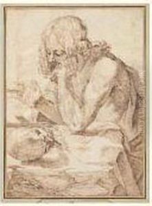 Saint Hilarion De Chypre Ou De Gaza by Francisco Villamena