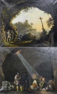Gegenstucke: Rauber In Einer Hohle / Rauber Lauernd In Einer Grotte.