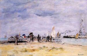 Deauville, the Jetty by Eugene Boudin