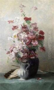 Poppies In A Vase by Jenny Villebesseyx