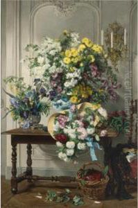 Still Life With Flowers by Jenny Villebesseyx