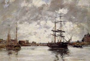 Bridge over the Touques by Eugene Boudin