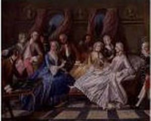 Interior Scene With Elegant Figures