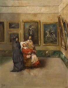 "el Cardenal Contemplando La Coleccion" by Jose Villegas y Cordero