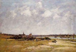 Etaples, La Canache. High Tide by Eugene Boudin