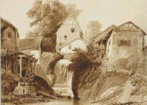 Vue D'un Moulin by Jules Louis Frederic Villeneuve