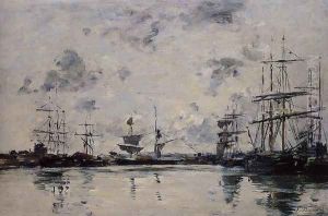 Le Havre, the Port by Eugene Boudin