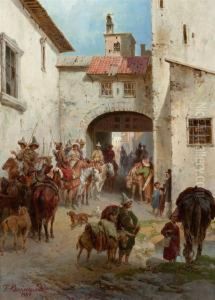 Tscherkessen Before The City Gates. 1887.