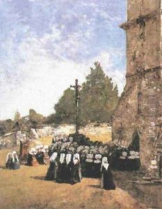 Breton Pardon by Eugene Boudin