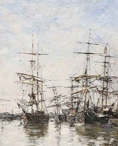 Le Port 1886 by Eugene Boudin
