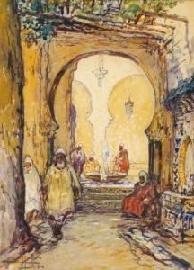 Porte Sur Cour Interieure Au Maghreb Porte Sur Cour Interieure Au Maghreb
