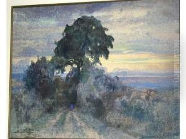 Chemin En Campagne Au Crepuscule - view 1