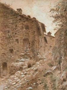 Calle De Pueblo.
Acuarela Sobre Papel by Mauricio Vilomara