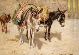 Donkeys by Auguste Vimar