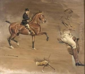 Esquisse De Cavaliers by Auguste Vimar