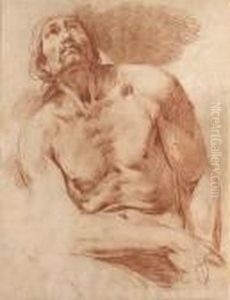 A Seated Man Looking Up by Carlo Vimercati