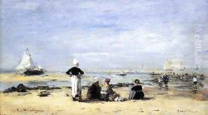 Low Tide at Trouville by Eugene Boudin