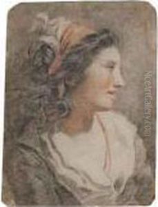 Tete De Femme Au Turban Rouge
