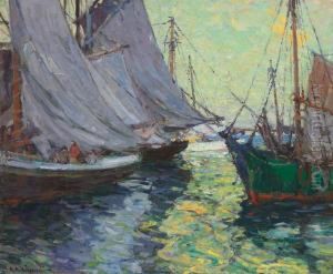 Boats, Gloucester Harbor by Harry Aiken Vincent