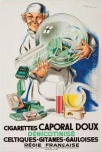 Cigarettes Caporal Doux. Circa 1930. by Rene Vincent